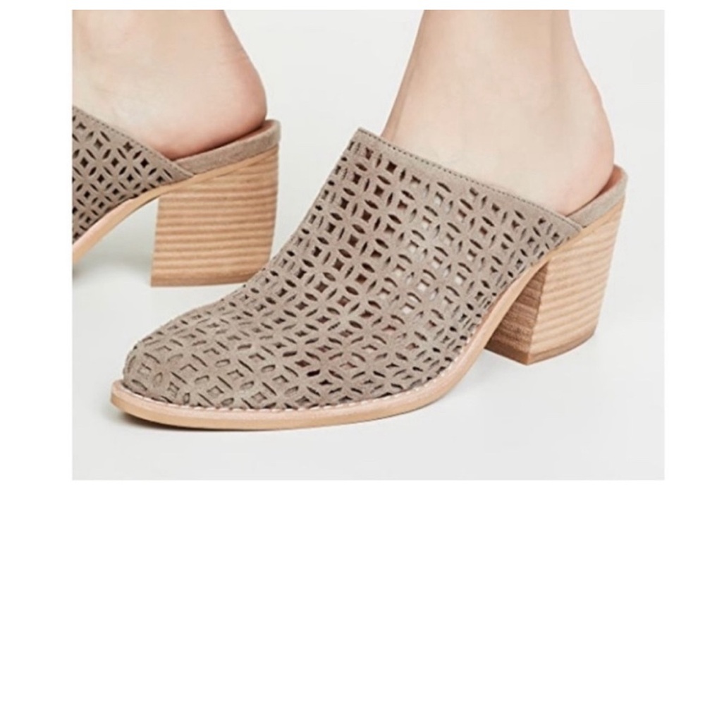 jeffrey campbell suede mule clog slip on